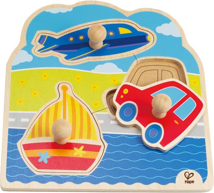 Hape Véhicules puzzle à boutons FSC