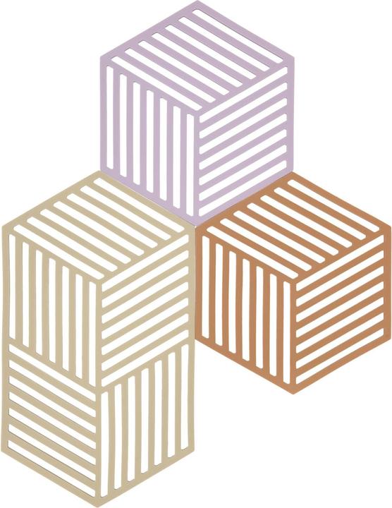 Zone Denmark Hexagon 3er Set Lupine (3 x, Pfannenuntersetzer)