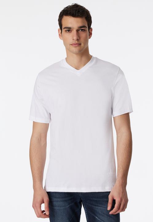 Produktbild Schiesser 2er - Pack Herren American T- Shirts mit V-Ausschnitt, 100% Baumwolle (S)