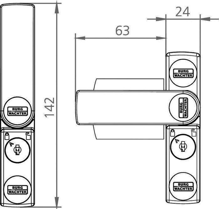 Produktbild Burg Wächter Fenstersicherung Winsafe WS 11 BR SB