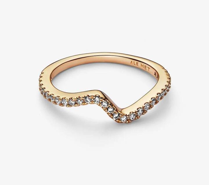 Actual product image Pandora Sparkling Wave Ring (52)