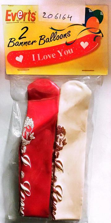 Image du produit Everts - Banderole avec ballons LOVE YOU (2 x)