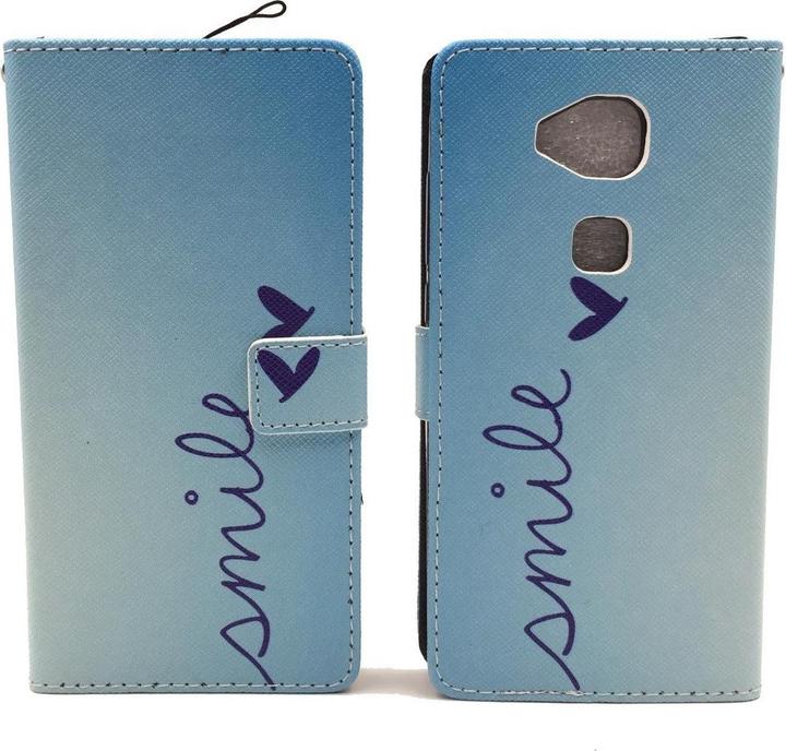 Produktbild König Design Schutz Hülle für Huawei G8 Smile Blau Tasche Case Cover + 1 Panzer Schutz Glas Bumper (LG G8)