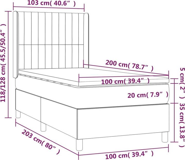 Produktbild VidaXL Jensen (100 x 200 cm)