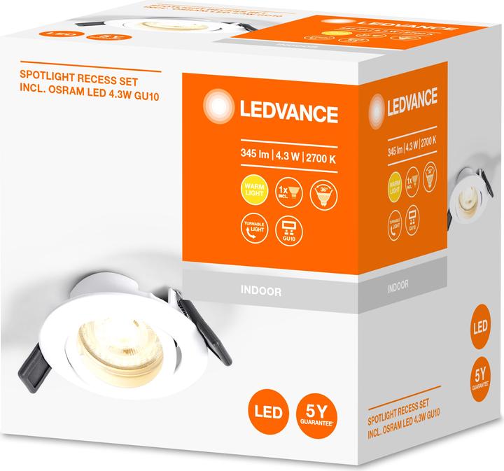 Produktbild Ledvance Led Spot Recess Twistlock (350 lm, GU10)