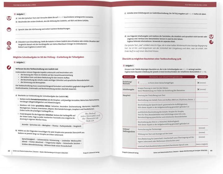 Produktbild Sicher zum Realschulabschluss Deutsch Baden-Württemberg 2025 und 2026 (Deutsch, Florian Fuchs, Christel Metzger, 2024)