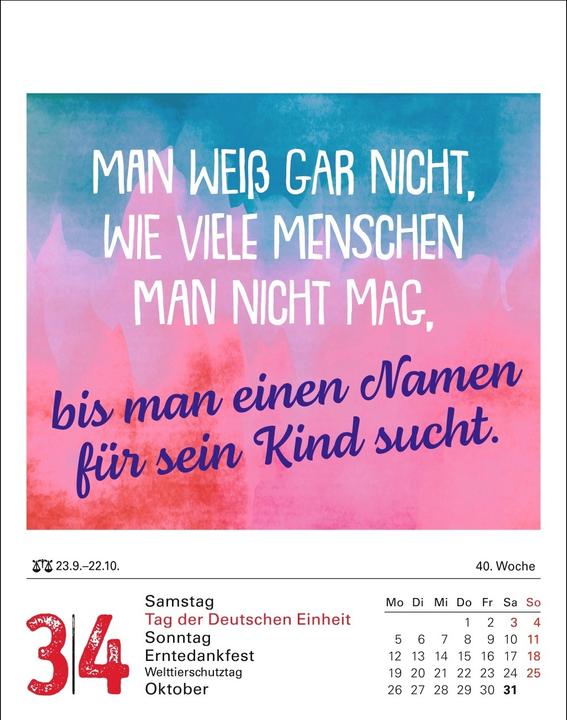 Immagine prodotto Harenberg Lange Rede kurzer Gin Tagesabreisskalender 2026 - Der Sprüche-Kalender (11 x 14 cm, Tedesco)