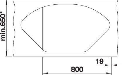 Produktbild Blanco Blancodelta Ii (105.70 cm, 57.50 cm)