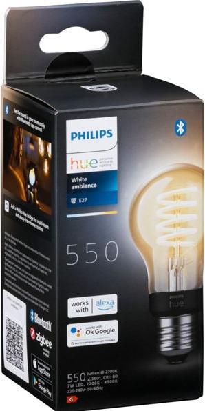 Produktbild Philips Hue Philips E27 Einzelpack Filament (E27, 7 W, 550 lm, 1 x, G)