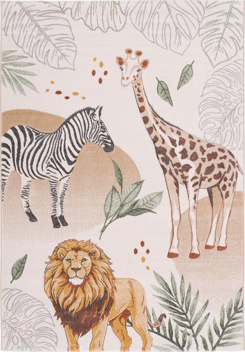 Produktbild Pergamon Kinder Teppich Maui Kids Giraffe Zebra Löwe (140 x 200 cm)