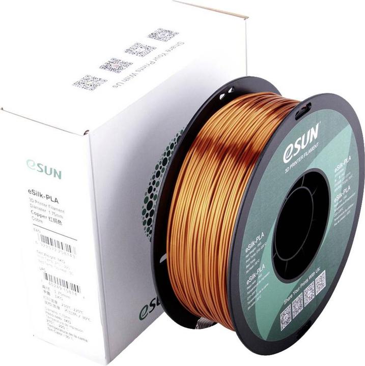 Actual product image eSUN eSilk-PLA Copper Filament PLA 1.75 mm 1 kg Copper (metallic) (PLA, 1.75 mm, 1000 g, Copper)
