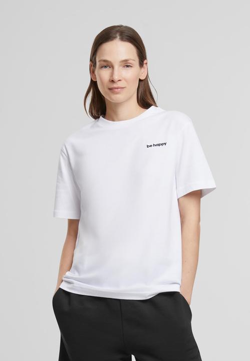 Produktbild Mister Tee MisterTee Be Happy Wording EMB Tee - 193913 (M)