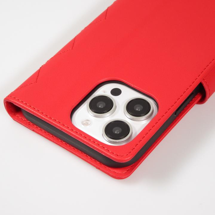 Produktbild PhoneLook Hülle Elegante Flip-Matratze mit Magnetverschluss Trageschlaufe und Kartenfächern Rot (Apple iPhone 16 Pro Max)