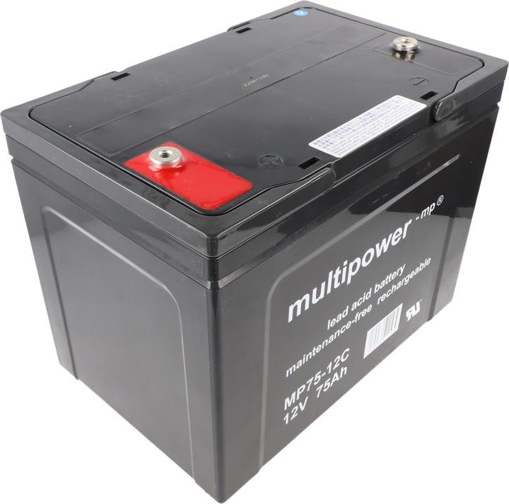 Produktbild Multipower 2 Stück PB Blei Akku passend für Seniorenmobil Elektromobil AS E 450 F, 12V 75Ah Blei AGM E450F (12 V, 75 Ah)