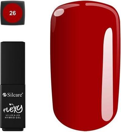 Immagine prodotto Silcare Flexy Hybrid Gel Lacca ibrida 26 4,5G (Red, Smalto per unghie effetto gel)