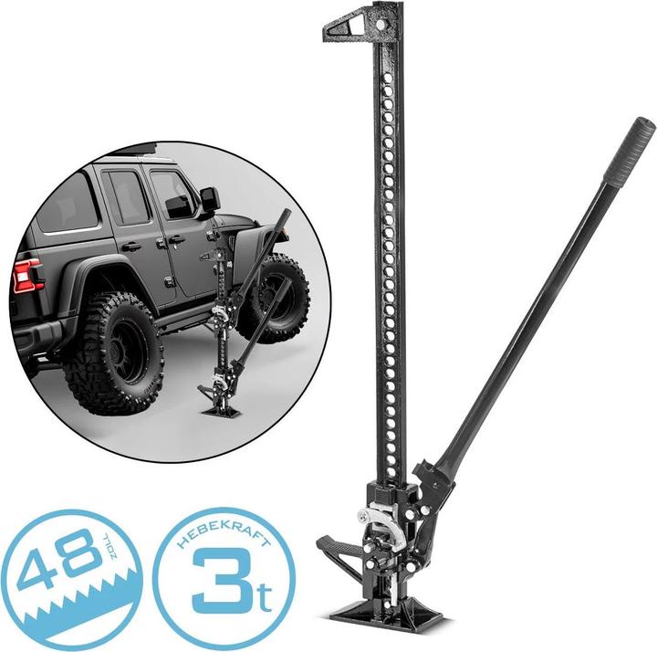 Produktbild Stahlwerk Zahnstangenheber 48" 3t 104 cm Farm Jack Stockwinde Offroad Wagenheber