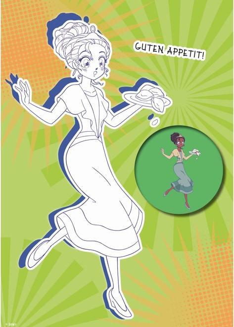 Actual product image Panini Disney Princess: My magical manga colouring pad