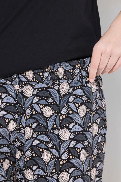 Produktbild Ulla Popken Pyjama, Blätter, V-Ausschnitt, Halbarm (50, 52)