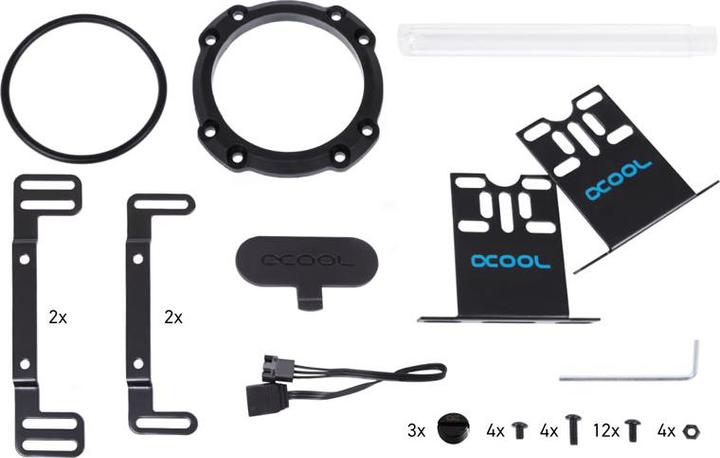 Produktbild Alphacool Eisbecher Aurora D5 Acetal/Glas - 250mm inkl. VPP Apex D5