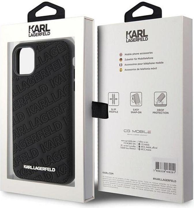 Actual product image Karl Lagerfeld KLHCN61PQKPMK iPhone 11 / Xr 6.1" czarny/black hardcase Quilted K Pattern (Apple iPhone XR, Apple iPhone 11)
