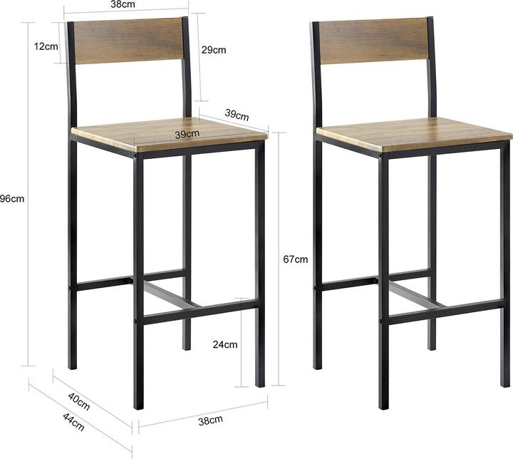Actual product image SoBuy Bar stools set of 2