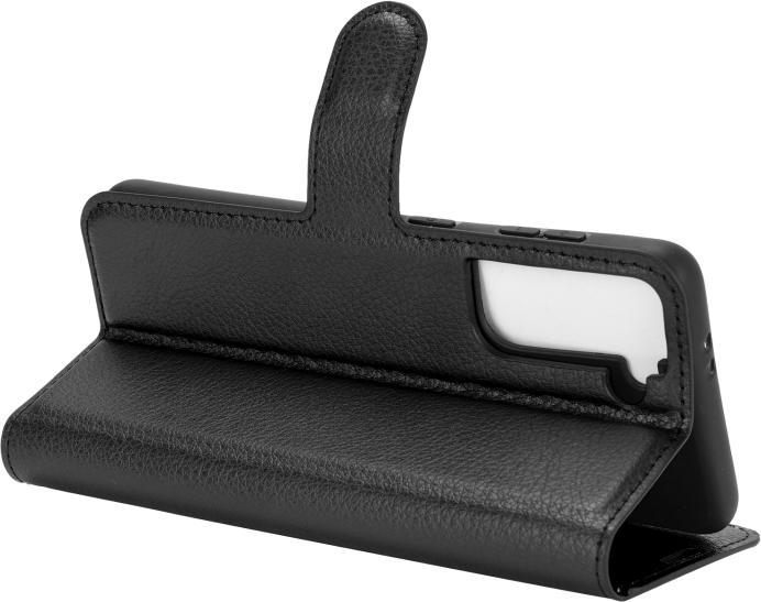 Produktbild AM-Handyzubehör Lederhülle mit Geldbörse Samsung Galaxy S21 5G - Schwarz