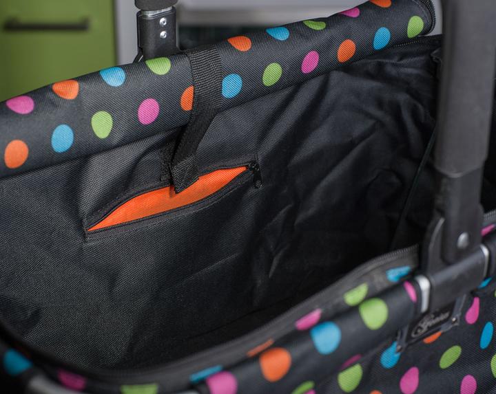 Actual product image Genius Shopping basket Falko, black w. coloured dots