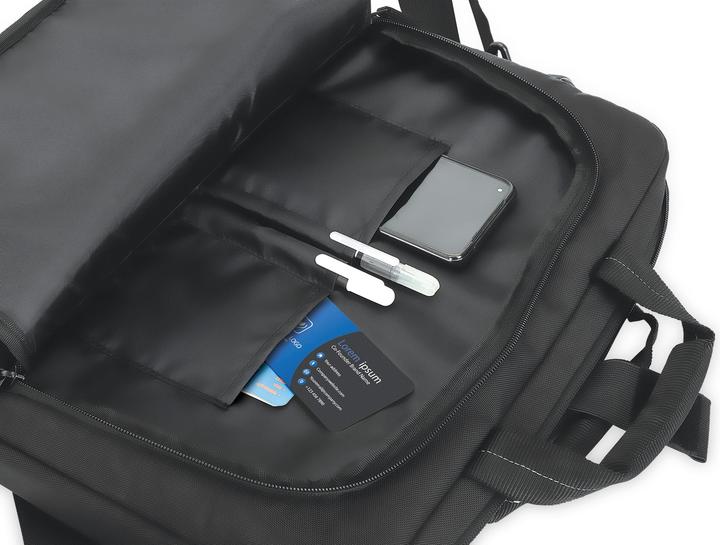 Actual product image Manhattan Helsinki Notebook Bag 35.8cm 14.1inch Shoulder Strap Reinforced Carrying Handle Trolley Strap w (14.10", Universal)