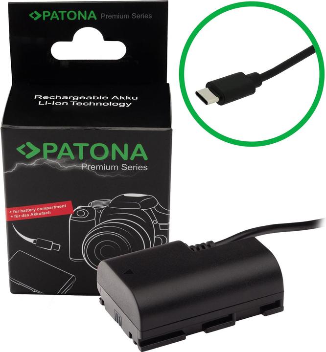 Produktbild Patona USB-C Input Akku-Adapter LP-E6NH (DC-Kuppler)