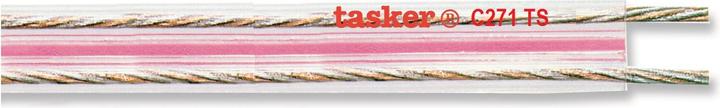 Produktbild Tasker Flat Audio, transparent, 100m, PVC 4.2x10.7mm (100 m)