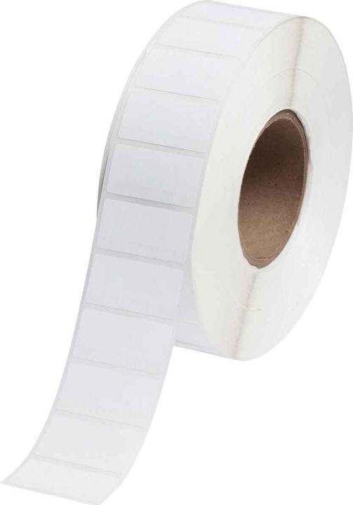 Actual product image Brady THT-137-7425-2-AC, Polypropylene, White, 50.80 x 25.40 mm, permanent, with indication for (5.08 cm)
