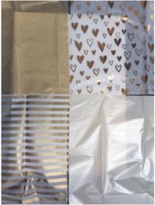 Actual product image Artoz Tissue paper gold (Wrapping paper, 5 x)