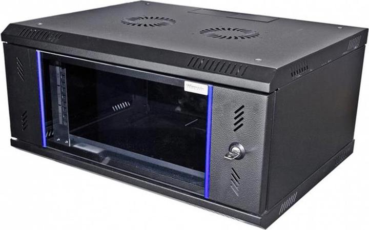 Wirewin Wandschrank 600X450X4U Pro 2nd Gen FP 19 / 4HE / Schwarz (4 HE, 19 Zoll Rack)