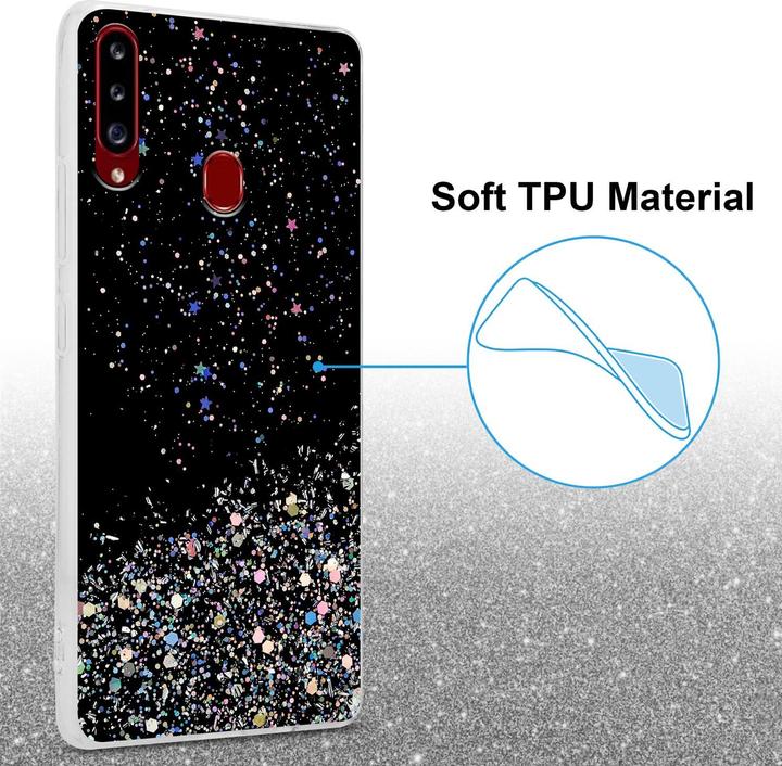 Image du produit Cadorabo Couverture TPU paillettes scintillantes (Samsung Galaxy A20s)