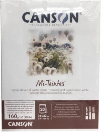 Image du produit Canson Bloc Mi-Teintes blanc 24x32cm (240 x 320 mm)
