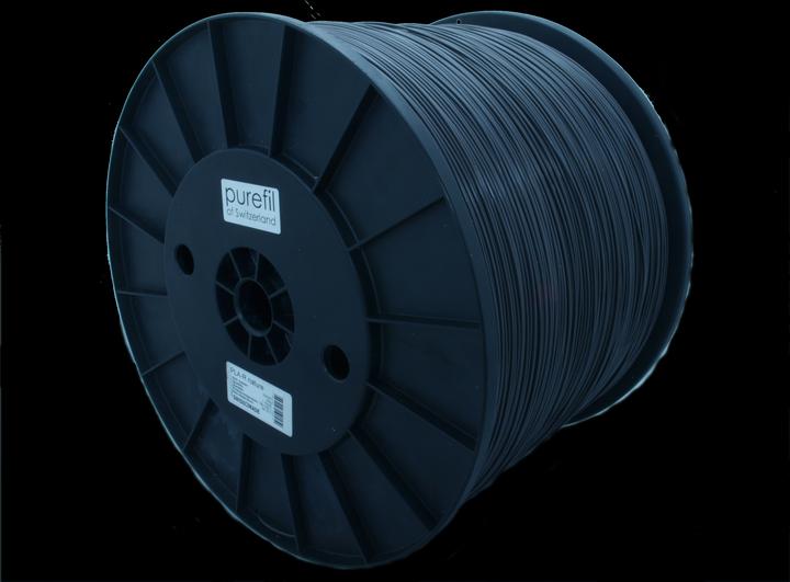Purefil Filament (PLA-R, 1.75 mm, 10000 g, Schwarz)