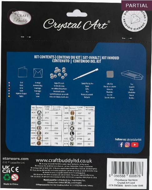 Image du produit Craft Buddy Chewbacca, carte 18x18cm Crystal Art