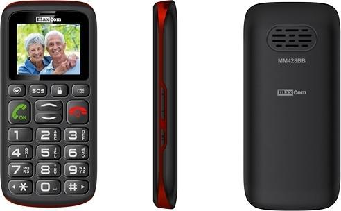Actual product image Maxcom MM428 2G (4 GB, Black, Red, 1.80", Dual SIM, 2G)