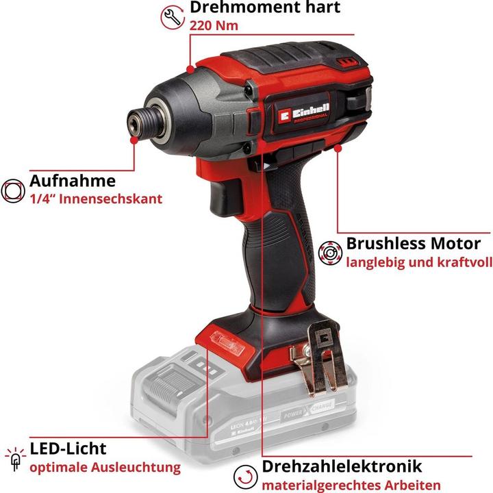 Actual product image Einhell TP-CI 18/220 Li BL - Solo (Without external power source)