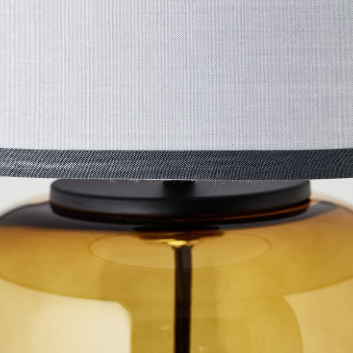 Actual product image Brilliant Hydra Table Lamp 56cm Grey/Yellow Glass/Textile Cord Intermediate Switch (E27)