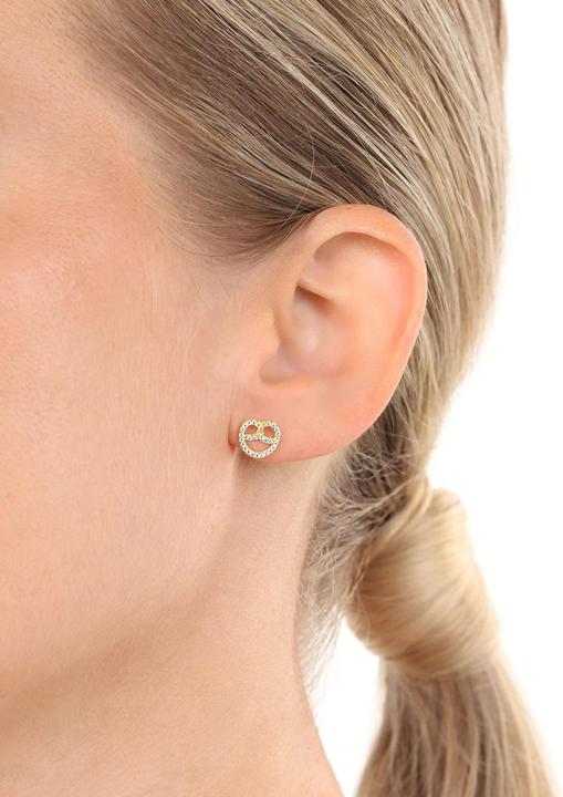 Actual product image Amor ear jewellery for women, 925 Sterling silver, zirconia synth. | Pretzel (Silver 925)