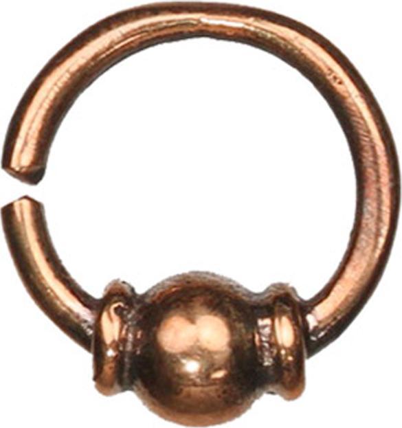 Produktbild Star Piercing Micro Piercing Ring rosegold mit Kugel (ohne Messing, Bronze)