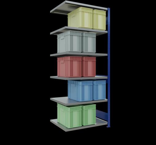 Actual product image Schulte Lagertechnik MULTIplus250 boltless add-on bay system with length bolts