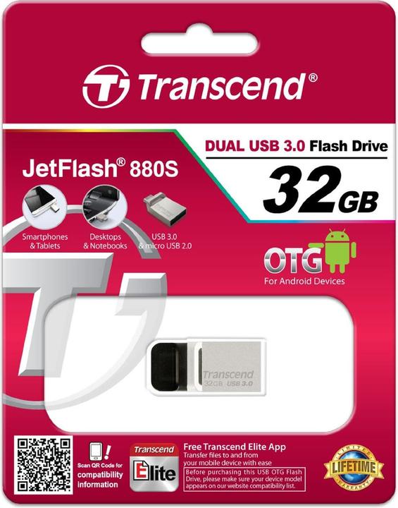 Image du produit Transcend JetFlash 880 (32 Go, USB-A)