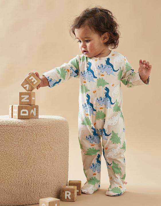 Produktbild Noukies Strampler Jersey Dinosaurier Beige Gr. 62 (62)