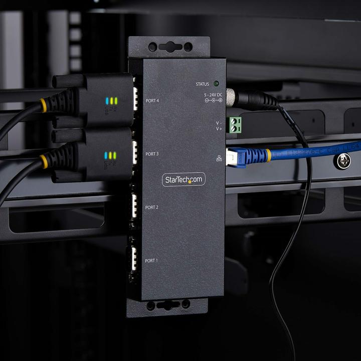 Produktbild StarTech com I43-SERIAL-ETHERNET, IEEE 802.3i, IEEE 802.3u, 0 - 60 °C, -20 - 75 °C, 5 - 95%, 179 mm