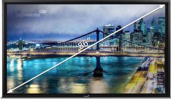 Actual product image Legamaster e-Screen touch display STX-86 fixed wall mounting (86")