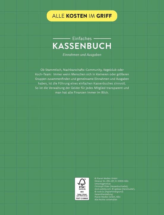 Produktbild Einfaches Kassenbuch (96 x)