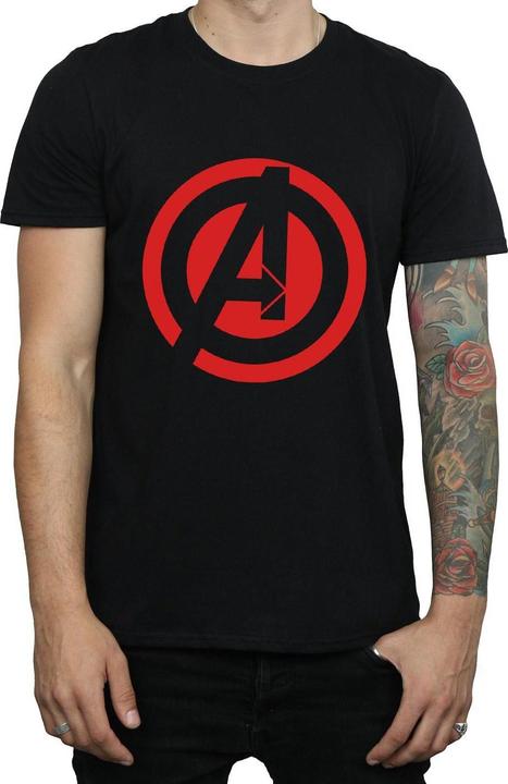 Immagine prodotto Marvel Maglietta Tinta Unita Logo Uomo (L)