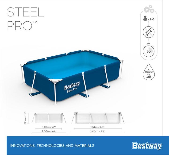 Immagine prodotto Bestway Steel Pro (259 x 170 x 61 cm)